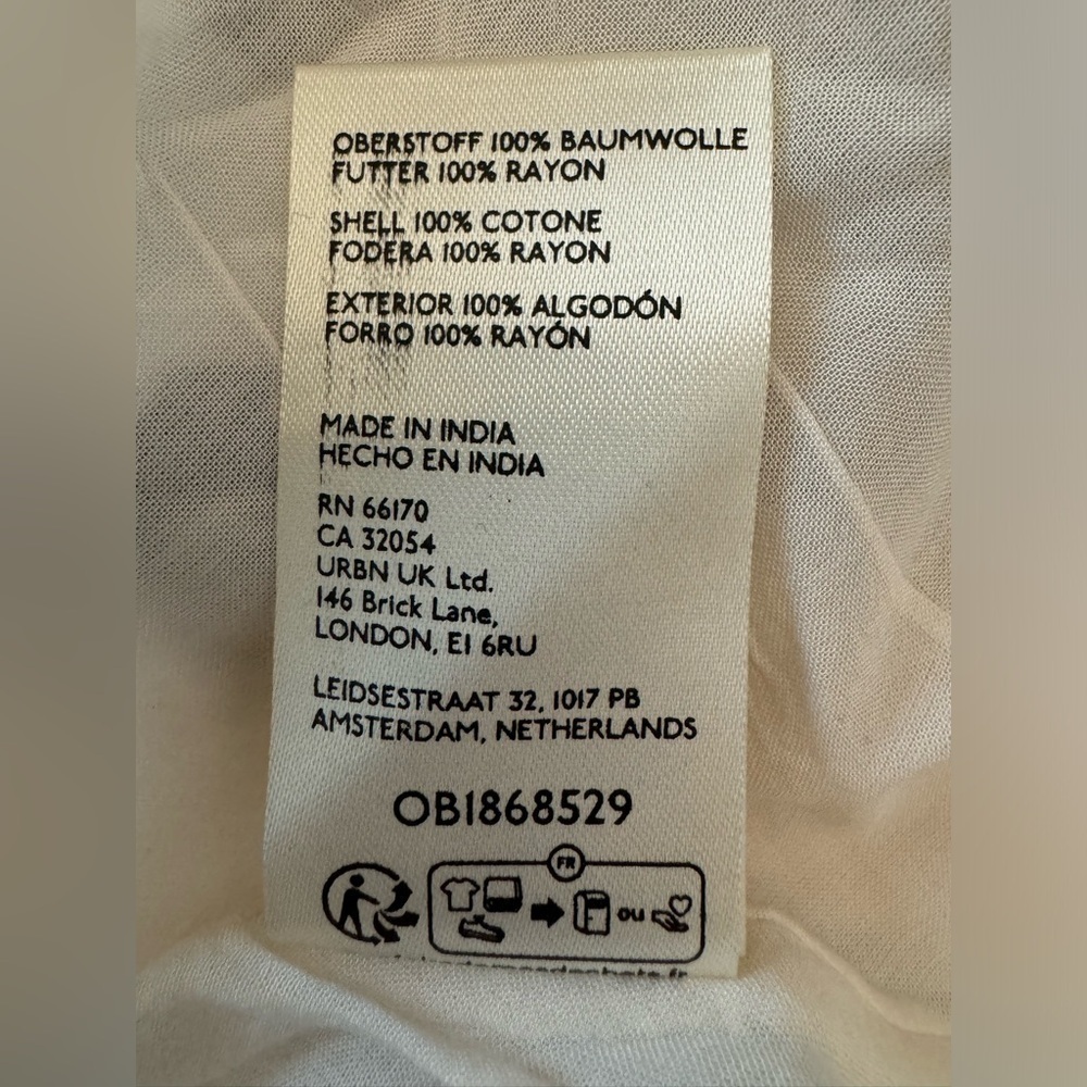 NWT Size 12 - Maeve Button-Front Mini Dress (100% Cotton) - Picture 7 of 11